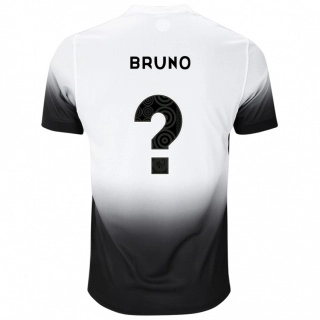 גברים Bruno #0 שחור לבן ג'רזי ביתית 2025/26 חולצה קצרה