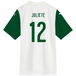 גברים Juliete #12 ירוק לבן הרחק ג'רזי 2025/26 חולצה קצרה