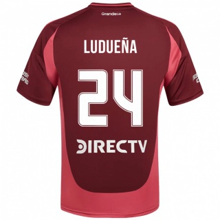גברים Belén Ludueña #24 לבן אדום הרחק ג'רזי 2025/26 חולצה קצרה