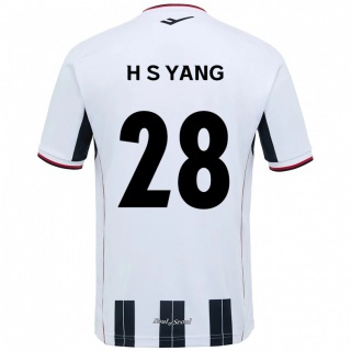 גברים Seung-Hyeon Yang #28 שחור אדום הרחק ג'רזי 2025/26 חולצה קצרה