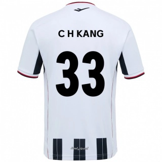 גברים Chang-Hwa Kang #33 שחור אדום הרחק ג'רזי 2025/26 חולצה קצרה