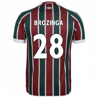 נשים Nay Brozinga #28 לבן ירוק חום-ערמוני ג'רזי ביתית 2025/26 חולצה קצרה