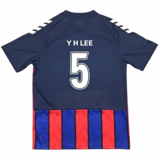 נשים Hyeon-Yong Lee #5 לבן פנינה אדום ג'רזי ביתית 2025/26 חולצה קצרה
