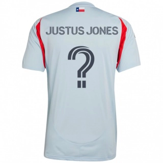 נשים Justus Jones #0 אדום כחול נייבי הרחק ג'רזי 2025/26 חולצה קצרה