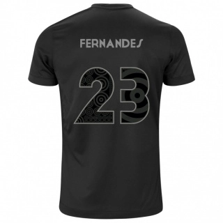 נשים Gi Fernandes #23 לבן שחור הרחק ג'רזי 2025/26 חולצה קצרה