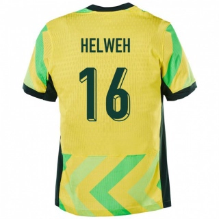 ילדים אוֹסטְרַלִיָה Zane Helweh #16 זָהוּב ג'רזי ביתית 24-26 חולצה קצרה