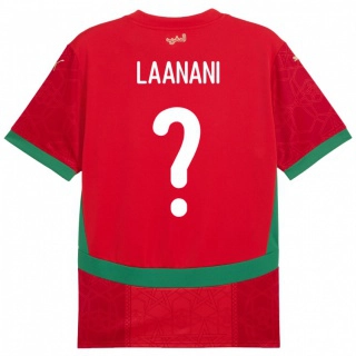 ילדים מָרוֹקוֹ Kamal Laanani #0 אָדוֹם ג'רזי ביתית 24-26 חולצה קצרה