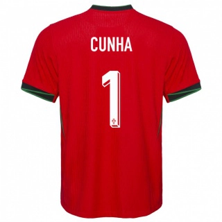 ילדים פורטוגל Romário Cunha #1 אָדוֹם ג'רזי ביתית 24-26 חולצה קצרה