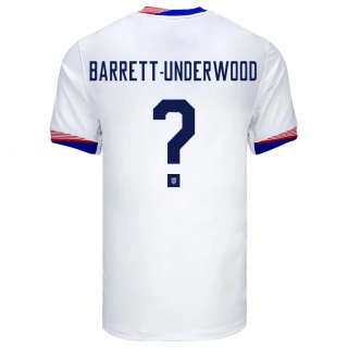 ילדים ארצות הברית Keehan Barrett-Underwood #0 לבן ג'רזי ביתית 24-26 חולצה קצרה