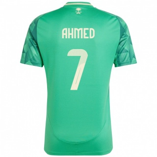 ילדים ערב הסעודית Thari Ahmed #7 יָרוֹק ג'רזי ביתית 24-26 חולצה קצרה