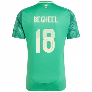 ילדים ערב הסעודית Qasem Begheel #18 יָרוֹק ג'רזי ביתית 24-26 חולצה קצרה