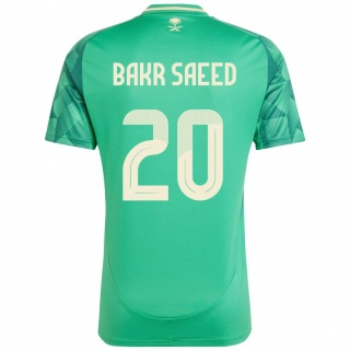 ילדים ערב הסעודית Abu Bakr Saeed #20 יָרוֹק ג'רזי ביתית 24-26 חולצה קצרה