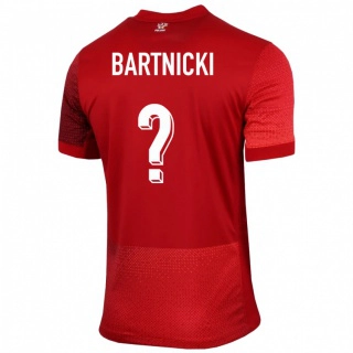 ילדים פולין Piotr Bartnicki #0 אָדוֹם הרחק ג'רזי 24-26 חולצה קצרה