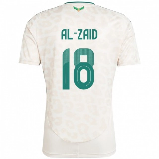 ילדים ערב הסעודית Suhayb Al-Zaid #18 לָבָן הרחק ג'רזי 24-26 חולצה קצרה
