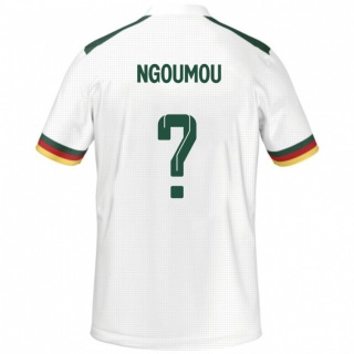 ילדים קמרון Kilian Ngoumou #0 לָבָן הרחק ג'רזי 24-26 חולצה קצרה