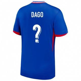 גברים צרפת Joshua Dago #0 כְּחוֹל ג'רזי ביתית 24-26 חולצה קצרה