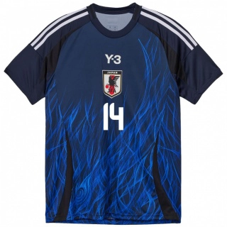 גברים יַפָּן Minato Otani #14 כחול כהה ג'רזי ביתית 24-26 חולצה קצרה