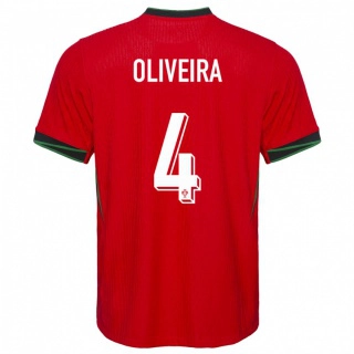 גברים פורטוגל Gonçalo Oliveira #4 אָדוֹם ג'רזי ביתית 24-26 חולצה קצרה