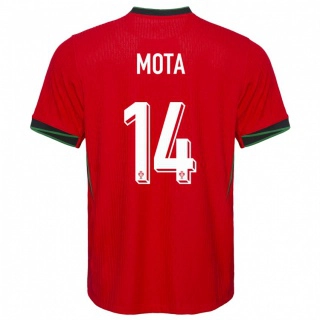 גברים פורטוגל Edgar Mota #14 אָדוֹם ג'רזי ביתית 24-26 חולצה קצרה