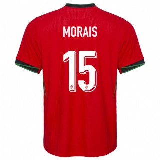 גברים פורטוגל Rodrigo Morais #15 אָדוֹם ג'רזי ביתית 24-26 חולצה קצרה