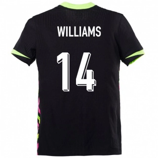 גברים אוֹסטְרַלִיָה Tyler Williams #14 כחול כהה הרחק ג'רזי 24-26 חולצה קצרה