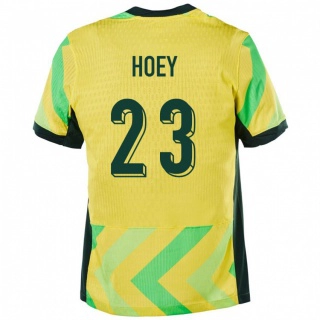 נשים אוֹסטְרַלִיָה Jesse Hoey #23 זָהוּב ג'רזי ביתית 24-26 חולצה קצרה