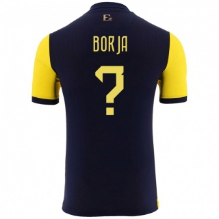 נשים אקוודור Ariel Borja #0 צהוב ג'רזי ביתית 24-26 חולצה קצרה