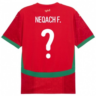 נשים מָרוֹקוֹ Aarón Neqach Fernández #0 אָדוֹם ג'רזי ביתית 24-26 חולצה קצרה