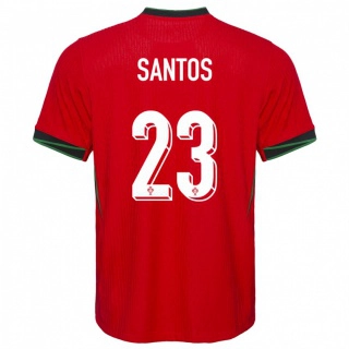 נשים פורטוגל Leandro Santos #23 אָדוֹם ג'רזי ביתית 24-26 חולצה קצרה