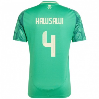 נשים ערב הסעודית Mohammed Hawsawi #4 יָרוֹק ג'רזי ביתית 24-26 חולצה קצרה