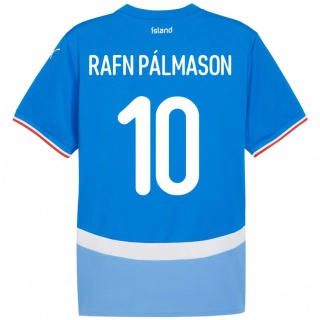 נשים אִיסלַנד Alexander Rafn Pálmason #10 כְּחוֹל ג'רזי ביתית 24-26 חולצה קצרה