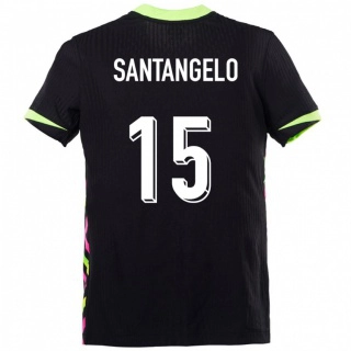 נשים אוֹסטְרַלִיָה Marco Santangelo #15 כחול כהה הרחק ג'רזי 24-26 חולצה קצרה