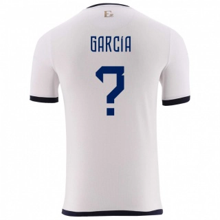 נשים אקוודור Dary García #0 לבן הרחק ג'רזי 24-26 חולצה קצרה