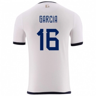 נשים אקוודור Yaxi García #16 לבן הרחק ג'רזי 24-26 חולצה קצרה