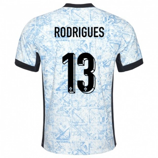 נשים פורטוגל Paulo Rodrigues #13 כחול שמנת הרחק ג'רזי 24-26 חולצה קצרה