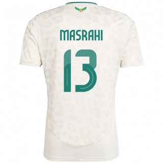 נשים ערב הסעודית Mubarak Masrahi #13 לָבָן הרחק ג'רזי 24-26 חולצה קצרה