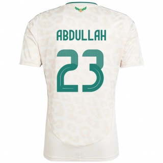 נשים ערב הסעודית Nawaf Abdullah #23 לָבָן הרחק ג'רזי 24-26 חולצה קצרה