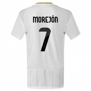 נשים קוסטה ריקה Jorge Morejón #7 לבן הרחק ג'רזי 24-26 חולצה קצרה