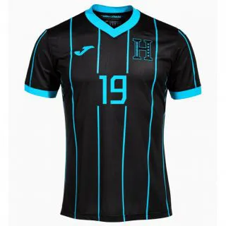 נשים הונדורס קרלוס פינדה #19 שָׁחוֹר הרחק ג'רזי 24-26 חולצה קצרה