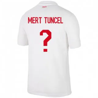 ילדים טורקיה Hasan Mert Tuncel #0 לבן ג'רזי ביתית 24-26 חולצה קצרה