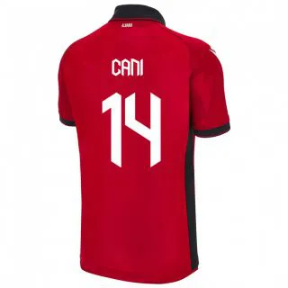 ילדים אלבניה Gabrian Cani #14 אָדוֹם ג'רזי ביתית 24-26 חולצה קצרה