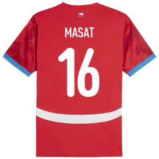 ילדים צ'כיה Jakub Masat #16 אָדוֹם ג'רזי ביתית 24-26 חולצה קצרה
