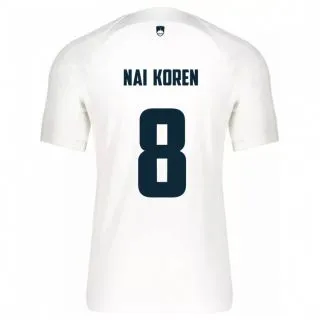 ילדים סלובניה Tian Nai Koren #8 לבן ג'רזי ביתית 24-26 חולצה קצרה