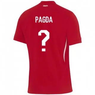 ילדים טורקיה Ali Pağda #0 אָדוֹם הרחק ג'רזי 24-26 חולצה קצרה