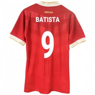 גברים פנמה Yanixa Batista #9 אָדוֹם ג'רזי ביתית 24-26 חולצה קצרה