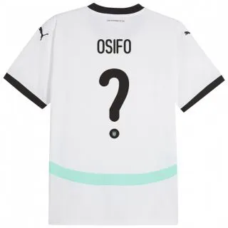 גברים אוסטריה David Osifo #0 לבן הרחק ג'רזי 24-26 חולצה קצרה