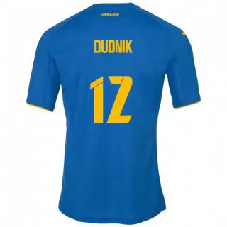 גברים אוקראינה Marina Dudnik #12 כְּחוֹל הרחק ג'רזי 24-26 חולצה קצרה
