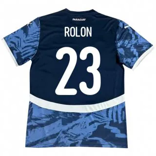 גברים פרגוואי Luis Rolón #23 כְּחוֹל הרחק ג'רזי 24-26 חולצה קצרה