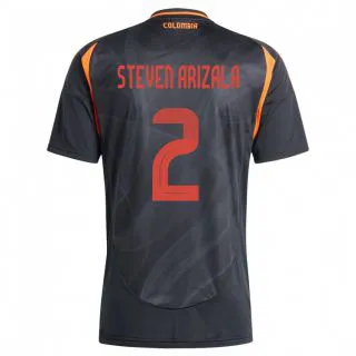 נשים קולומביה Elver Steven Arizala #2 שָׁחוֹר הרחק ג'רזי 24-26 חולצה קצרה