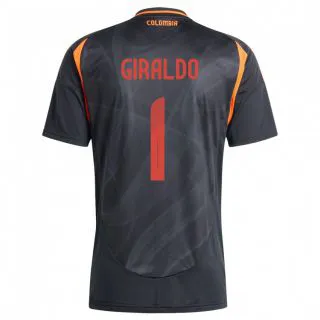 נשים קולומביה Natalia Giraldo #1 שָׁחוֹר הרחק ג'רזי 24-26 חולצה קצרה